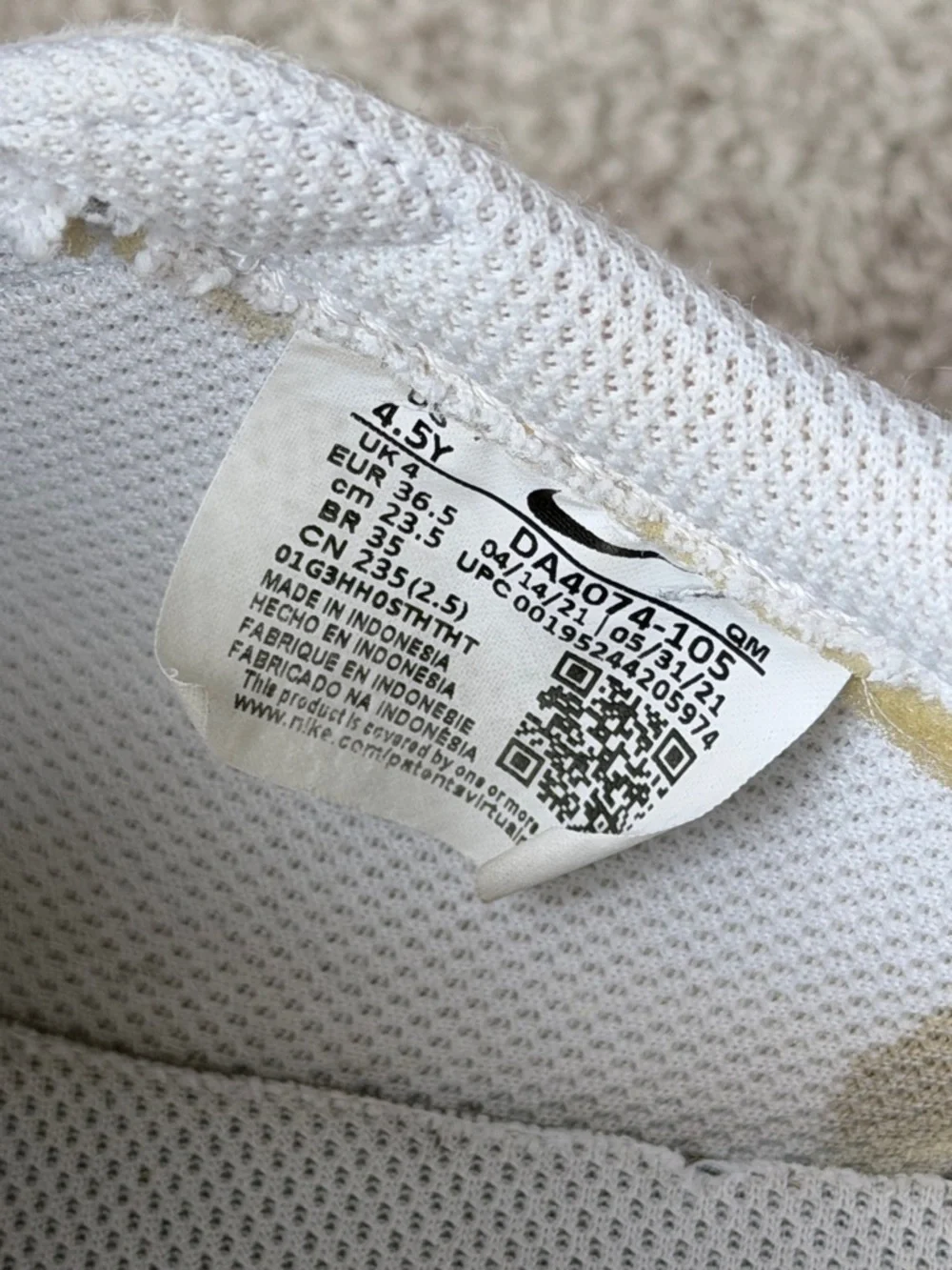 Nike Blazer Low '77 GS -White Pink Glaze- size 4.5